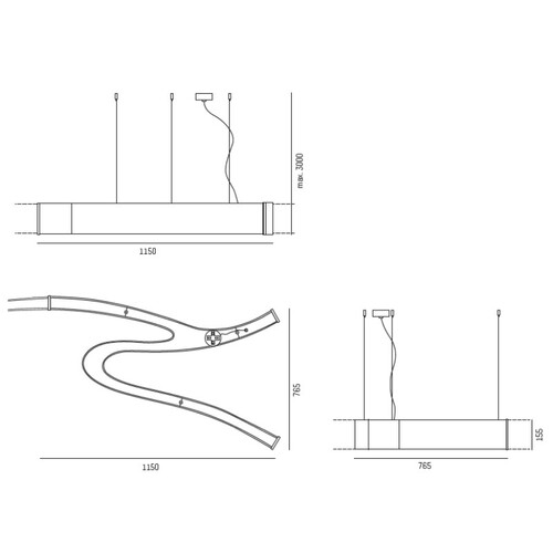 660-20195ddd Molto Luce LASH SYSTEM Leuchte 3000K 5100lm Produktbild Additional View 1 L