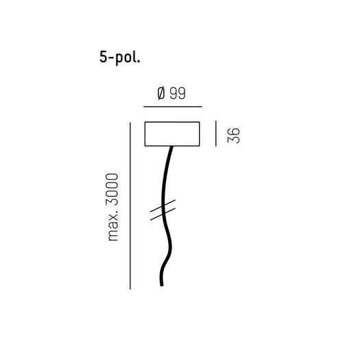 581-085 Molto Luce LOG OUT U&D EINSPEIS KAB BALD. 5X1,5MM Produktbild Additional View 1 L