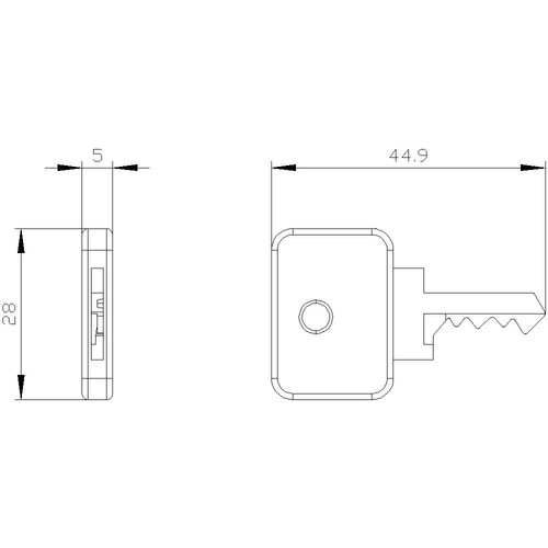 3SU1950-0FL10-0AA0 Siemens SCHLUESSEL OMR Produktbild Additional View 1 L