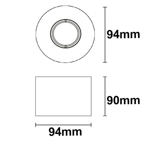 113121 Isoled Deckenaufbauleuchte rund GU10/MR16, Alu weiß, exkl. Leuchtmittel Produktbild Additional View 1 L