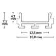 112818 Isoled LED Aufbauprofil SURF12 RAIL Aluminium eloxiert, 200cm Produktbild Additional View 1 S