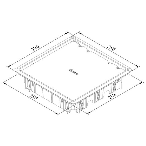 15778 Trayco FS BC8 CE SQ 260 PA9011 Blinddeckel the Box Teppchrand schwarz Produktbild Additional View 2 L