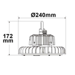 113727 Isoled LED Hallenleuchte FL 120W IP65 NW 120° 1-10V dimmbar Produktbild Additional View 1 S