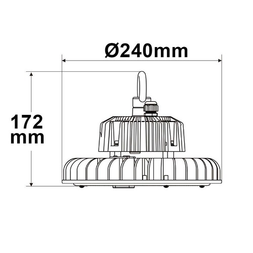 113727 Isoled LED Hallenleuchte FL 120W IP65 NW 120° 1-10V dimmbar Produktbild Additional View 1 L
