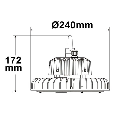 113727 Isoled LED Hallenleuchte FL 120W IP65 NW 120° 1-10V dimmbar Produktbild Additional View 2 L