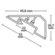 113915 ISOLED Led Profil Alu Corner 22 2000x46x27mm Produktbild Additional View 1 S