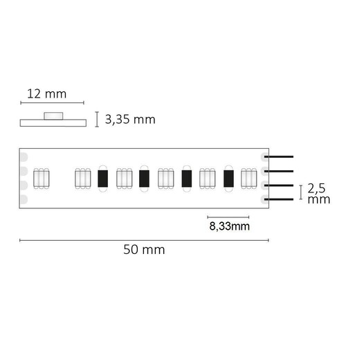 112751 Isoled LED CRI HighPower RGB Flexband, 24V, 28,8W, IP20 Produktbild Additional View 2 L