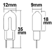 112548 Isoled G4 LED 1,2W, warmweiß Produktbild Additional View 2 S