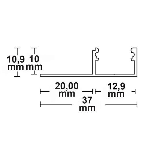 113822 Isoled LED Fliesenprofil Finish 250cm Produktbild Additional View 1 L