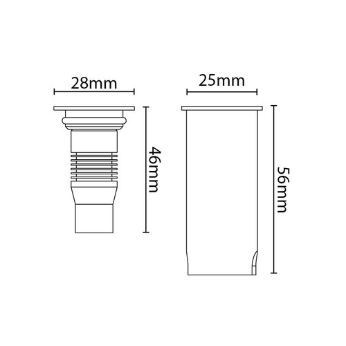 630016 SG Leuchten LUNA MINI 2W LED, 24V 3000K, 92lm, graphit, inkl. 1m Anschl. Produktbild Additional View 2 L