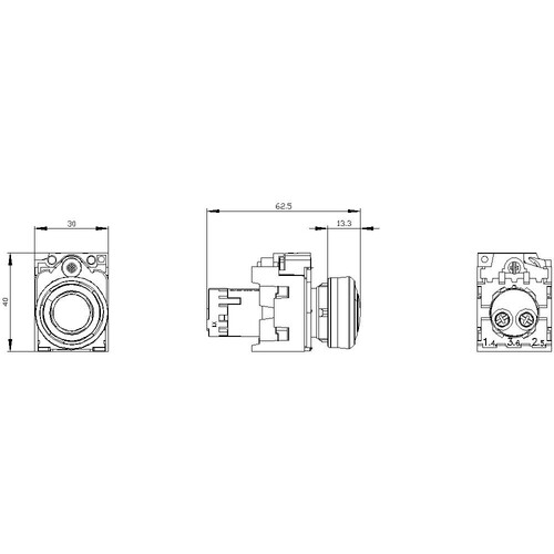 3SU1200-6KB10-1AA0 Siemens AKUSTISCHER MELDER, SCHWARZ Produktbild Additional View 2 L