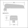 96643128 Thorn CQ 72L70 740 WR BPS CL2 M60 LED-Straßenleuchte Produktbild Additional View 1 S