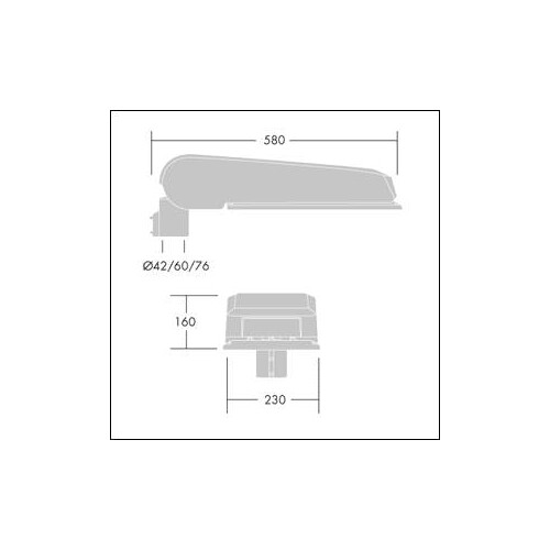 96643128 Thorn CQ 72L70 740 WR BPS CL2 M60 LED-Straßenleuchte Produktbild Additional View 1 L