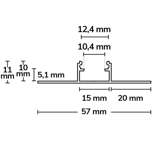 113819 ISOLED Fliesen T Profil 2000mm Produktbild Additional View 1 L