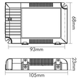 8980260350 Nobile EL 25 Uni 350 1050 dim DALI Produktbild Additional View 1 S