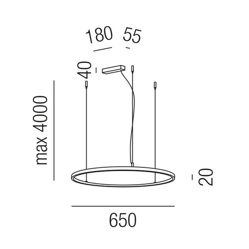 67566/65-TRIAC-SWW Leuchtwurm ONERING LED 28W 3000K 2240lm Produktbild Additional View 1 L