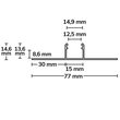 113838 Isoled LED Trockenbau T Profil 14, 200cm Produktbild Additional View 1 S