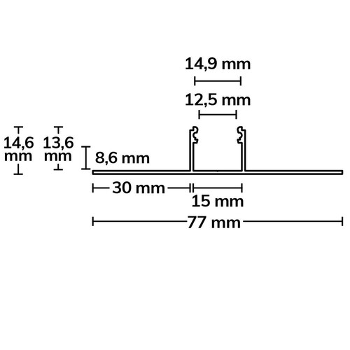 113838 Isoled LED Trockenbau T Profil 14, 200cm Produktbild Additional View 1 L