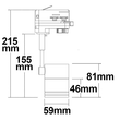 113045 Isoled 3 PH Schienen Adapter für GU10 Spots, schwarz Produktbild Additional View 2 S