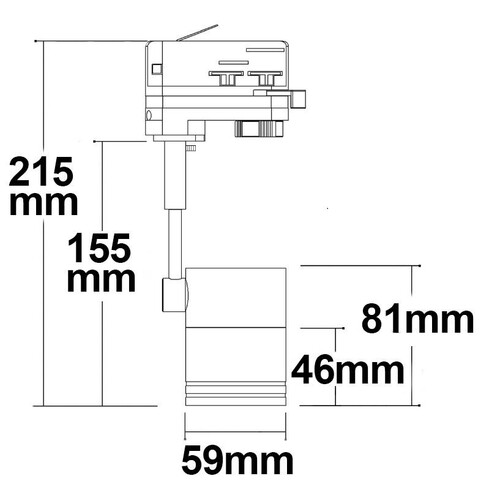 113045 Isoled 3 PH Schienen Adapter für GU10 Spots, schwarz Produktbild Additional View 2 L