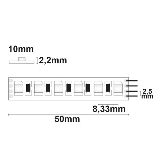 113597 Isoled LED RGB Linear Flexband, 24V, 12W, IP20 Produktbild Additional View 2 L