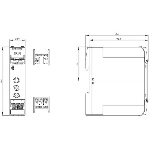 3RP2505-1BW30 Siemens ZREL MULTIFUNK 2WECHSLER ACDC12-240V Produktbild Additional View 2 L