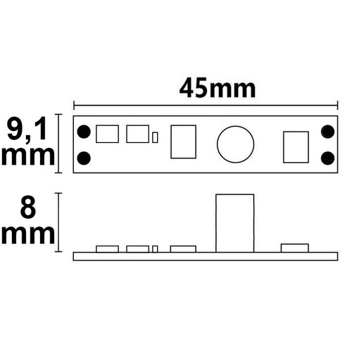 113725 Isoled LED Mini Dimmer mit Wisch Sensor für Profile, max. 24V/8A Produktbild Additional View 1 L