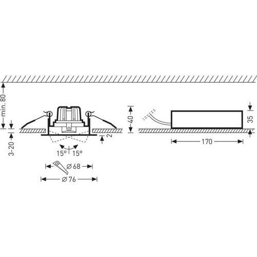 6528650 Trilux SncPoint 905 C01 BR FL LED700 830 01 Produktbild Additional View 2 L