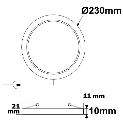 113755 Isoled LED Downlight Flex 23W, UGR19, 120°, Lochausschnitt 50 210mm, w Produktbild Additional View 2 L