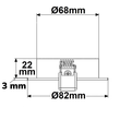 113713 Isoled Einbaurahmen rund für GU10/MR16, Alu Nickel-Satin Produktbild Additional View 1 S