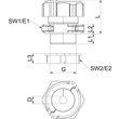 2024972 Obo V TEC TB32 09 13 Kabelverschraubung, teilbar Dichteinsat Produktbild Additional View 1 S