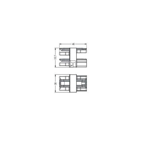 770-607 Wago Verteiler 1 x Stecker / 3 x Buchse 3 polig, schwarz Produktbild Additional View 1 L