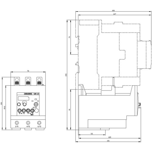 3RU2146-4LB0 Siemens THERM. UEBERLASTRELAIS, 70...90 A Produktbild Additional View 2 L