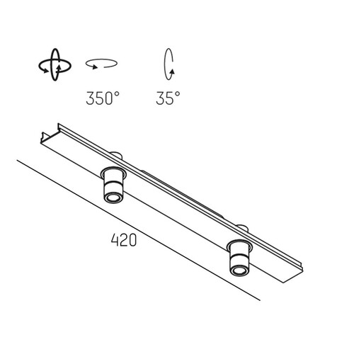 577-00201022405 Molto Luce LICHTEINSATZ RIDE SPOT SYS 7W 4000K MED. Produktbild Additional View 1 L