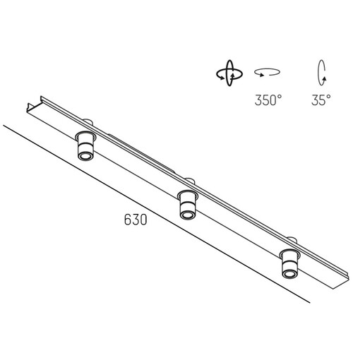 577-00202022405 Molto Luce LICHTEINSATZ RIDE SPOT SYS 9W 4000K MED. Produktbild Additional View 1 L