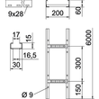 6207252 Obo LCIS 620 6 A2 Kabelleiter Sprosse gelocht, geschweißt 60x200x6000 Produktbild Additional View 1 S