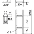 6209610 Obo LCIS 620 3 FS Kabelleiter Sprosse gelocht, geschweißt 60x200x3000 Produktbild Additional View 1 S