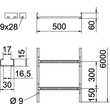 6209636 Obo LCIS 650 6 FS Kabelleiter Sprosse gelocht, geschweißt 60x500x6000 Produktbild Additional View 1 S