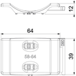 1198064 Obo 2058UW 64 LGR Universal Gegenwanne kombinierbar zur Doppelwanne Produktbild Additional View 4 S