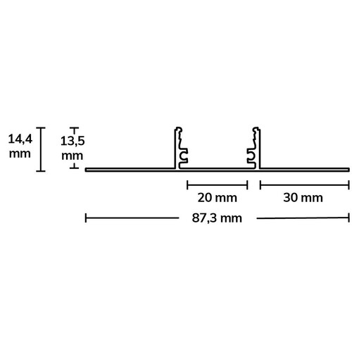 113828 Isoled LED Trockenbau T Profil 20, 200cm Produktbild Additional View 1 L