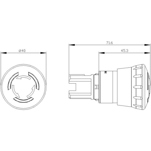 3SU1051-1HB20-0AA0 Siemens BEL. NOT HALT PILZDRUCKTASTER, 40MM, ROT Produktbild Additional View 1 L