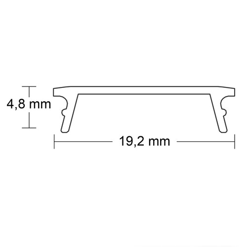 113655 Isoled Abdeckung COVER20 opal/satiniert 200cm für Profil SURF16 Produktbild Additional View 1 L