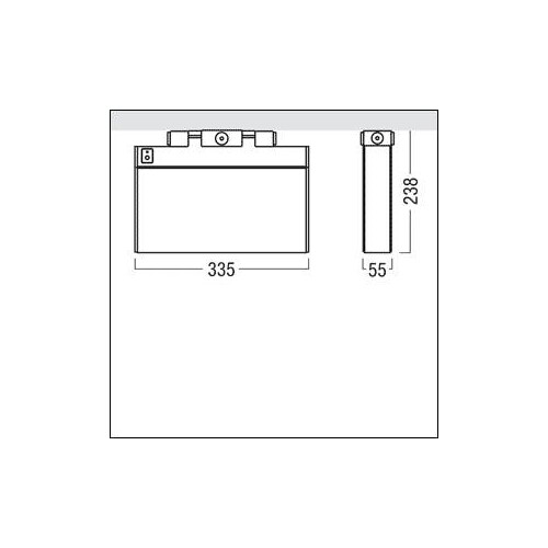 42185997 Zumtobel Ecosign 160P MSC E3D WH IP65 335x55x238mm Produktbild Additional View 1 L