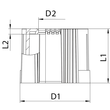 2047839 Obo 129 TB M25 Rohrendtülle, teilbar metrisch M25 Polyethylen  licht Produktbild Additional View 1 S