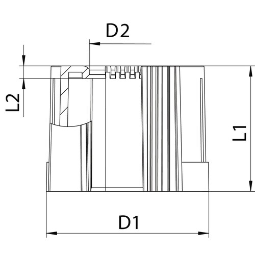 2047839 Obo 129 TB M25 Rohrendtülle, teilbar metrisch M25 Polyethylen  licht Produktbild Additional View 1 L