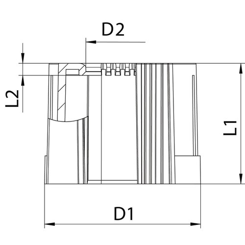 2047839 Obo 129 TB M25 Rohrendtülle, teilbar metrisch M25 Polyethylen  licht Produktbild Additional View 1 L