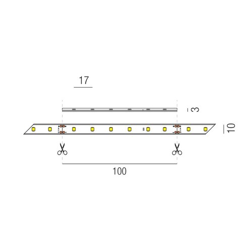 69160/600-WW Leuchtwurm DIAMOND IP67 24V 4,8W 3000K 470lm/m Produktbild Additional View 1 L