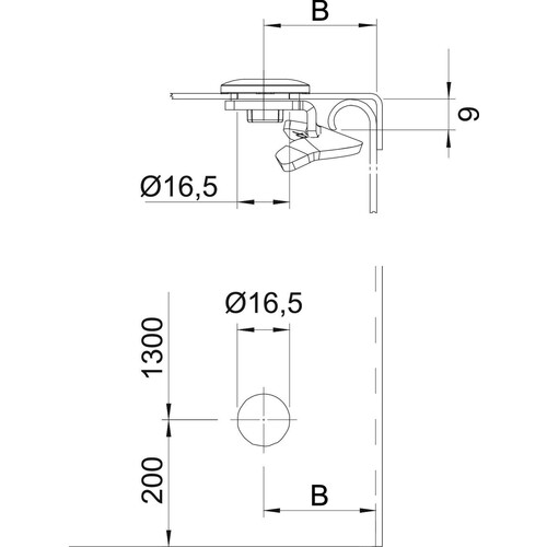6065012 Obo DRL H FT Drehriegel für Deckel  Stahl tauchfeuerverzinkt Produktbild Additional View 1 L