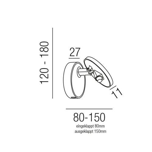 10630/18-WS Leuchtwurm WL     ARA Metall weiß/innen schwarz dm12/H18/AL15cm LED Produktbild Additional View 1 L