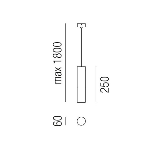 11160/25-SGWW Leuchtwurm HL     BATON 1fl/außen schwarz   innen gold LED 7,3W Produktbild Front View L